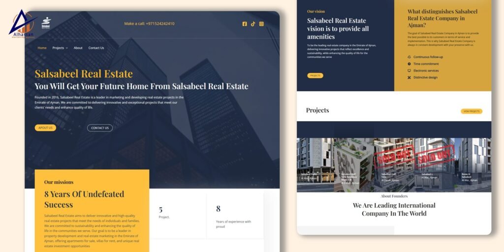 الرئيسية 1 تصميم موقع شركة عقارات